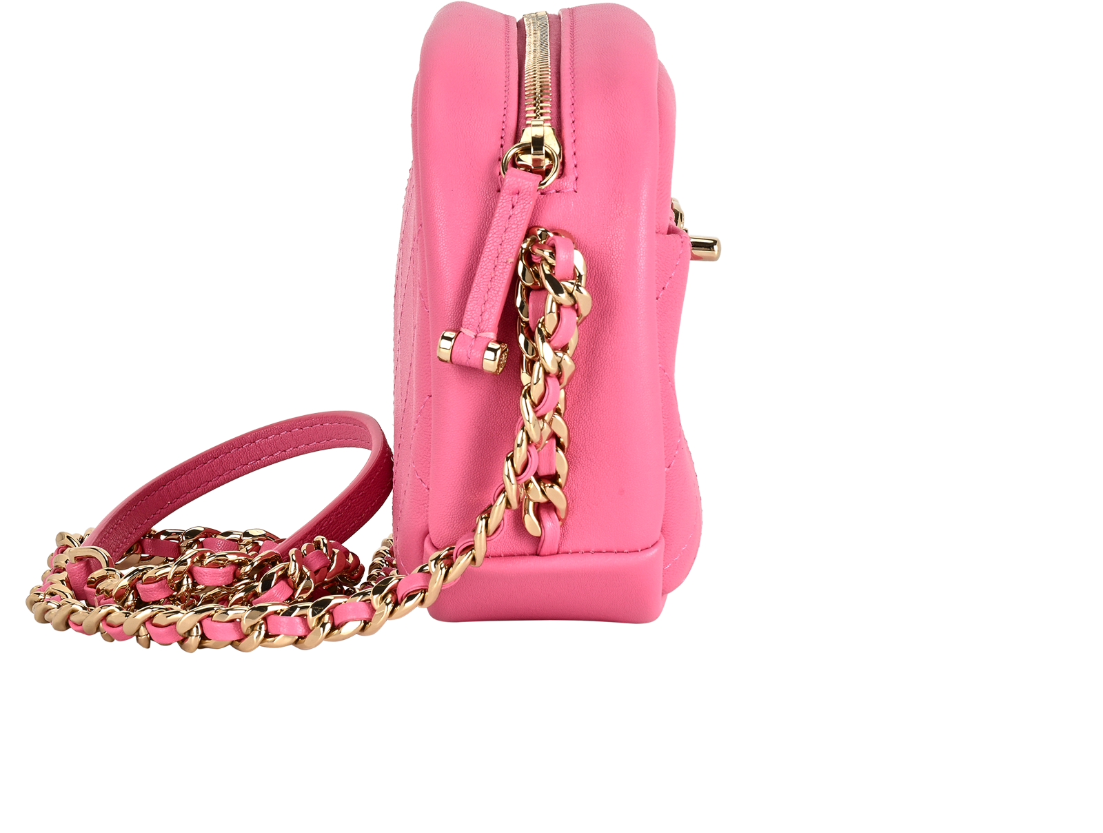 Trip Camera Bag, &pound;1,950, Handbags, Pink, Leather, Side view